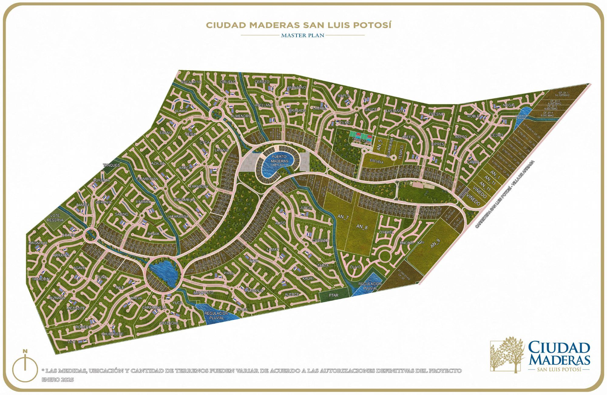 Master plan of Ciudad Maderas San Luis Potosí